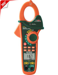 EX623: 400A Dual Input AC/DC Clamp Meter + NCV + IR Thermometer