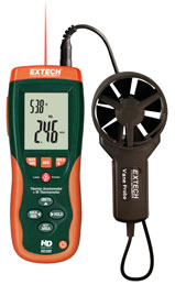 HD300: CFM/CMM Thermo-Anemometer with built-in InfaRed Thermometer