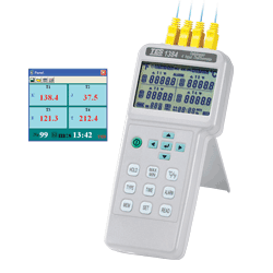 TES-1384, 4 Input, Thermometer, Datalogger